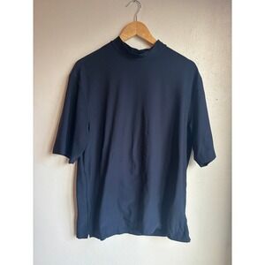 Nike Golf Mens XL Black Dri-FIT UV Mock Neck Short Sleeve Shirt RN56323